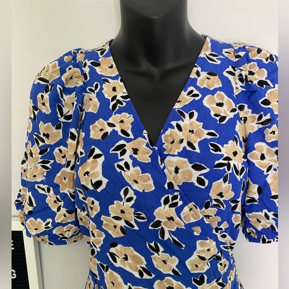 Ann Taylor Women’s Floral V Neck Maxi Wrap Dress Size 0 - Picture 5 of 14